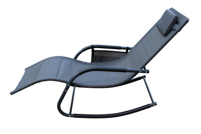 Лежак -качалка Джерси текстилен (серый) 