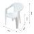 Кресло пластиковое Эфес (белый) 