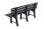 Скамья пластиковая  (антрацит)