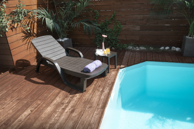 Лежак  Прованс пластик (шоколад) 