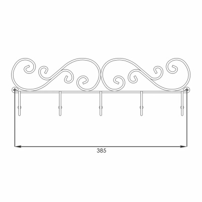 Вешалка  Кружева 5 (медный антик, в упаковке 10 штук)