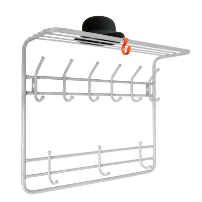 Вешалка 2-х ярусная 80 см (белый)