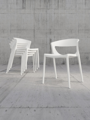 Стул пластиковый ЕВОК белый