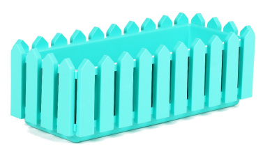 Кашпо Лардо прямоугольное (в уп. 4шт) (бирюзовое)