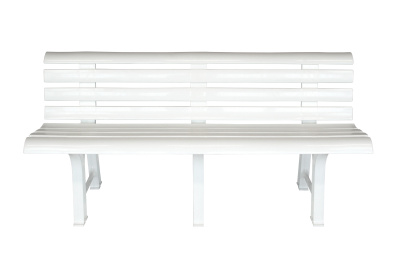 Скамья пластиковая  (белая)