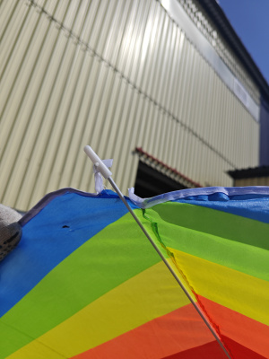 Зонт  1,6м разноцветный 2 части  УЦЕНКА