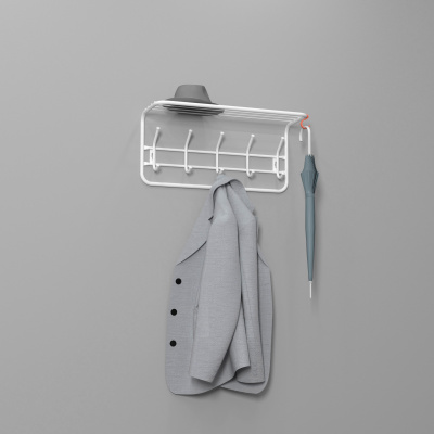 Вешалка с полкой 60 см (белый)