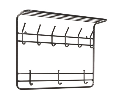 Вешалка 2-х ярусная 80 см (черный)