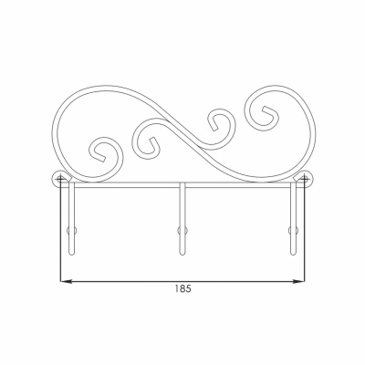 Вешалка  Кружева 3 (черный, в упаковке 10 шт)