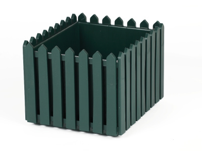 Кашпо Лардо квадратное (в уп. 3шт) (темно-зеленое)