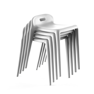 Табурет пластиковый ЭСПЕЙС белый