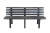 Скамья пластиковая  (антрацит)