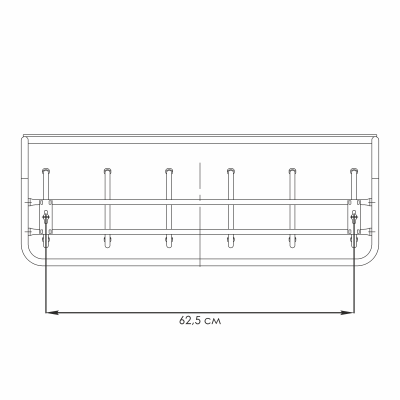 Вешалка с полкой 80 см (черный)