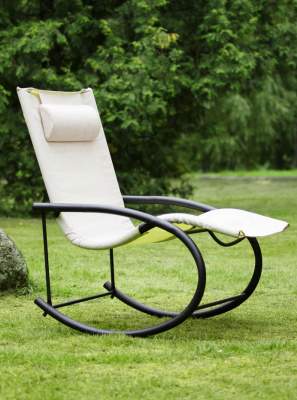 Кресло -качалка текстилен (бежевый)  