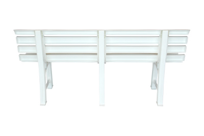 Скамья пластиковая  (белая)
