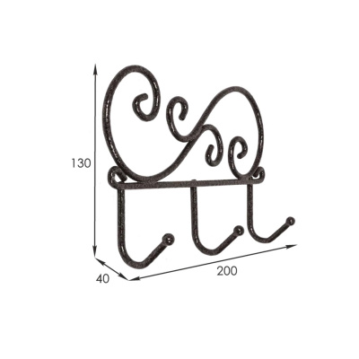 Вешалка  Кружева 3 (медный антик, в упаковке 10 шт)