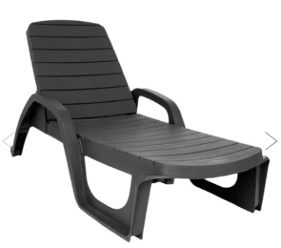 Лежак  Прованс пластик (антрацит) 