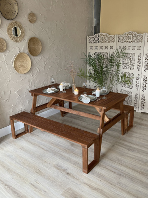 Скамья садовая Дятел массив сосны 1530мм 