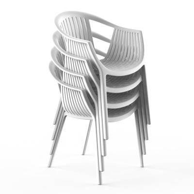 Стул пластиковый ЭСКАЛЕЙТ белый