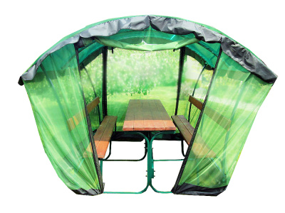 Чехол 2900х2000х2050 зеленый, бежевый для беседки
