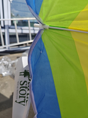 Зонт  1,6м разноцветный 2 части  УЦЕНКА