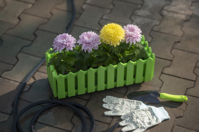 Кашпо Лардо прямоугольное (в уп. 4шт) (салатовое)