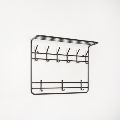 Вешалка 2-х ярусная 80 см (черный)