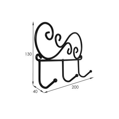 Вешалка  Кружева 3 (черный, в упаковке 10 шт)