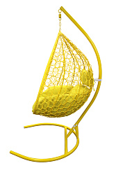 Кресло подвесное Тропика (стойка+основание.желтое.,корзн.желт.,подуш.желт. 3уп. (Б))