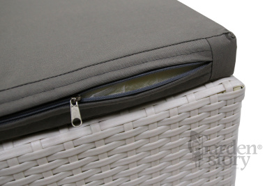 Лежак  Мальта ротанг искусственный (молочный) 