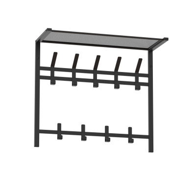 Вешалка с полкой Торонто 22 1 уп (Черный)