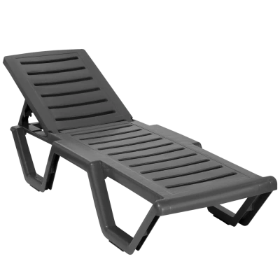 Лежак  Атлант пластик (графит) 