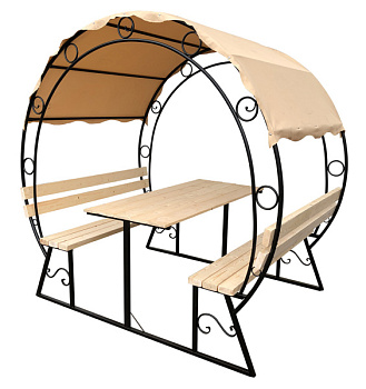 Беседка подкова+ тканевая крыша