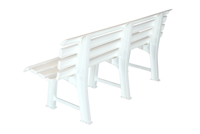 Скамья пластиковая  (белая)