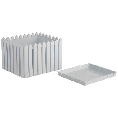 Кашпо Лардо квадратное (в уп. 3шт) (белое)