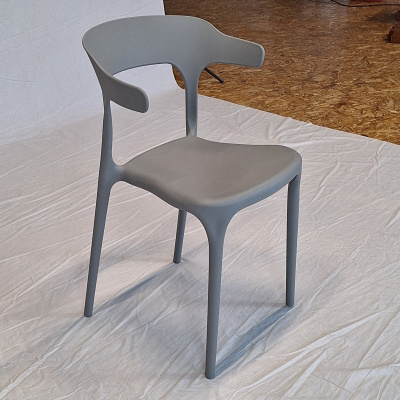 Стул пластиковый ЕНОВА серый new