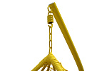 Кресло подвесное Тропика (стойка+основание.желтое.,корзн.желт.,подуш.желт. 3уп. (Б))