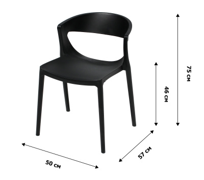 Стул пластиковый ЕВОК черный