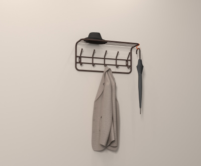 Вешалка с полкой 60 см (медный антик)