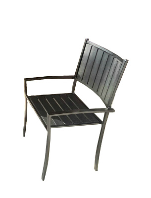 Набор мебели Гамма-800  (4 стула+квадр. стол 3уп.)(полимерн.доска, серый) 