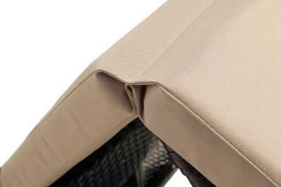 Лежак  Мальта-2 ротанг искусственный (коричневый) матрас бежевый