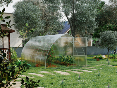 Теплица Агросфера-Капелька 4м  (шаг 67см), (3ч+2к+конек)D89675