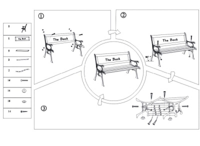 Лавочка садовая  WR5102 1250х520хН760мм  УЦЕНКА