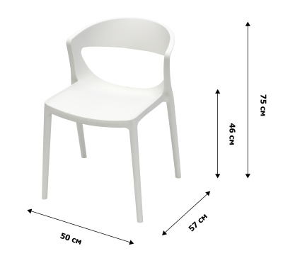 Стул пластиковый ЕВОК белый
