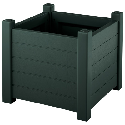 Кашпо Прованс квадратное (темно-зеленый)