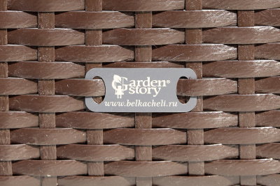 Лежак  Мальта-2 ротанг искусственный (коричневый) матрас бежевый