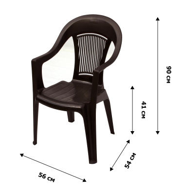 Кресло пластиковое Фламинго (шоколад)