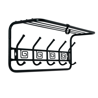 Вешалка с полкой Ажур 60 см (черный)