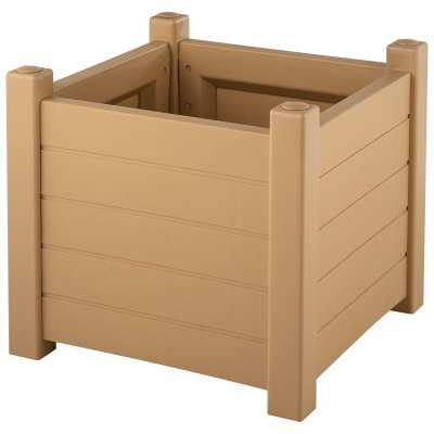 Кашпо Прованс квадратное (бежевое)