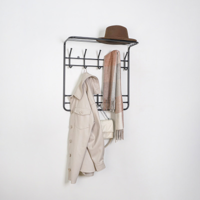 Вешалка 2-х ярусная 60 см (черный)